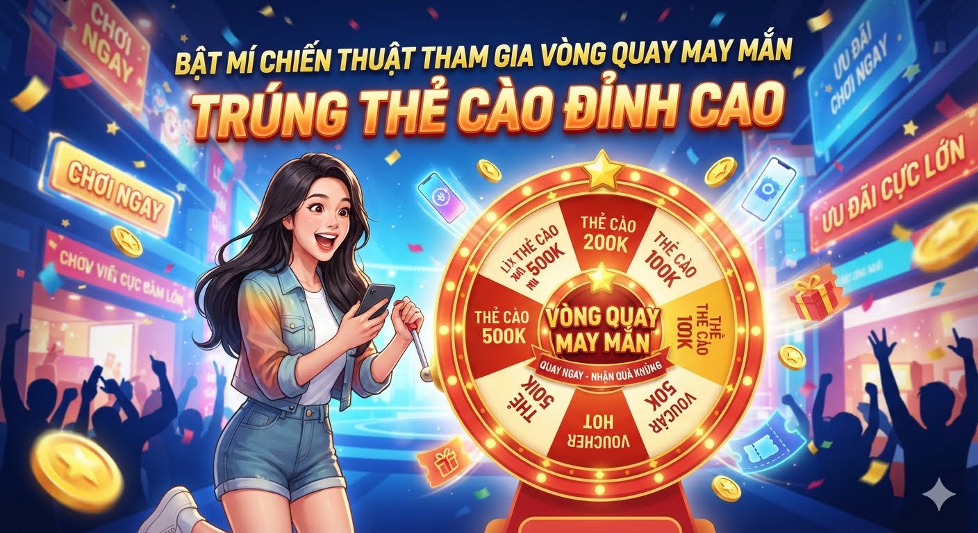 vòng quay may mắn trúng thẻ cào