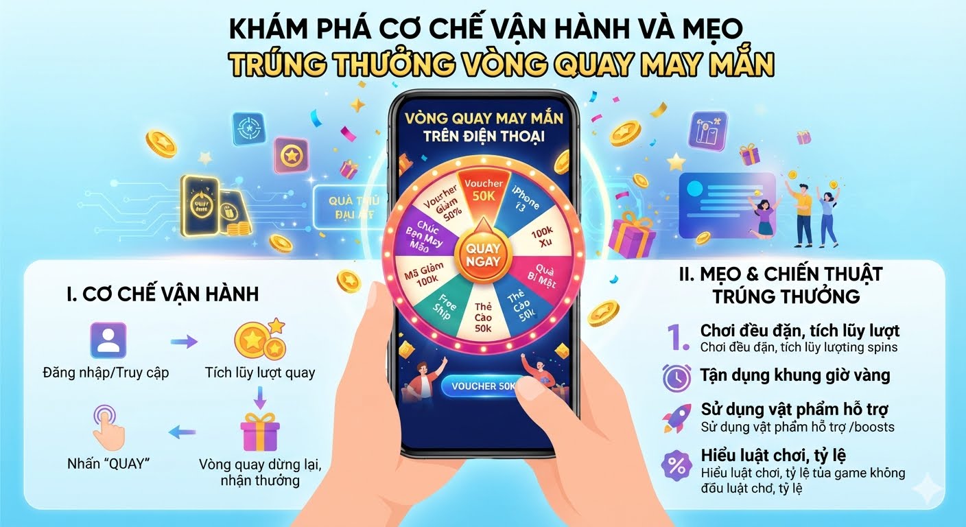 vòng quay may mắn trên điện thoại