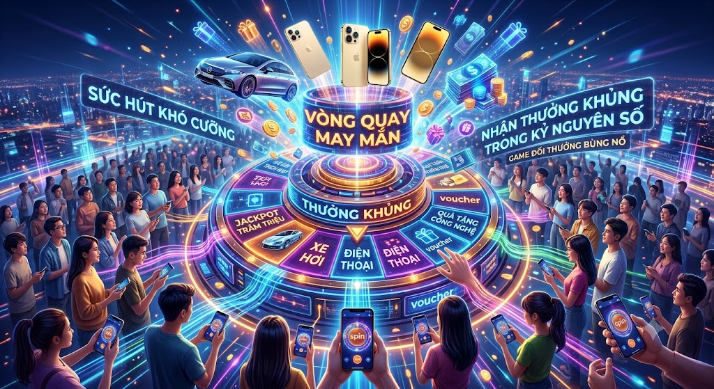 Game vòng quay may mắn nhận thưởng khủng